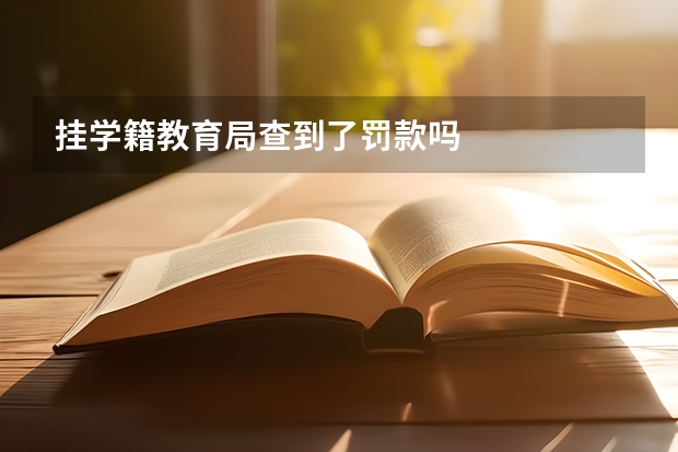 挂学籍教育局查到了罚款吗