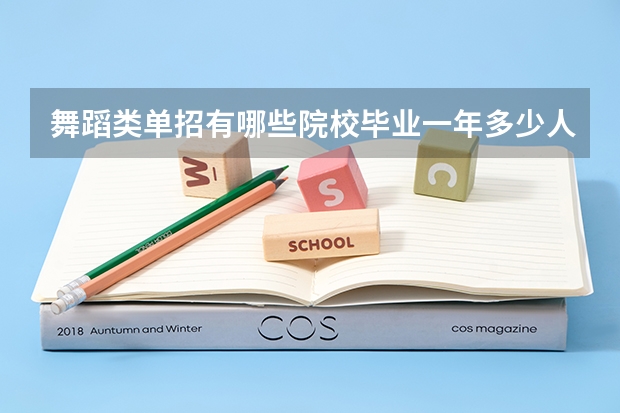 舞蹈类单招有哪些院校毕业一年多少人？