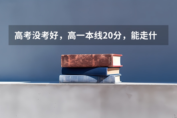 高考没考好，高一本线20分，能走什么大学？
