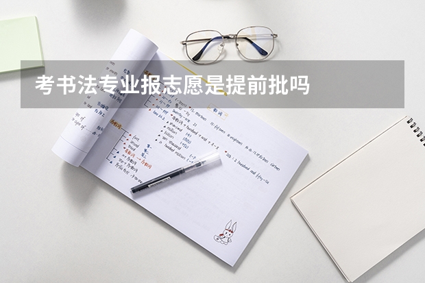 考书法专业报志愿是提前批吗