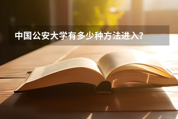 中国公安大学有多少种方法进入？