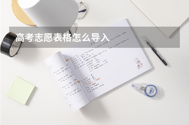 高考志愿表格怎么导入