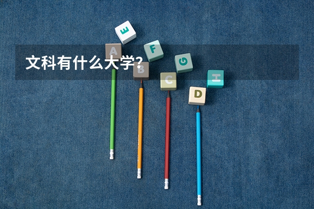 文科有什么大学？
