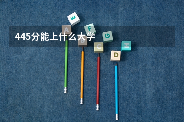 445分能上什么大学