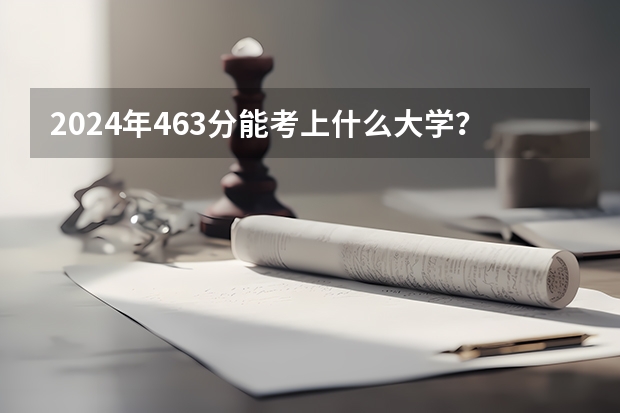 2024年463分能考上什么大学？