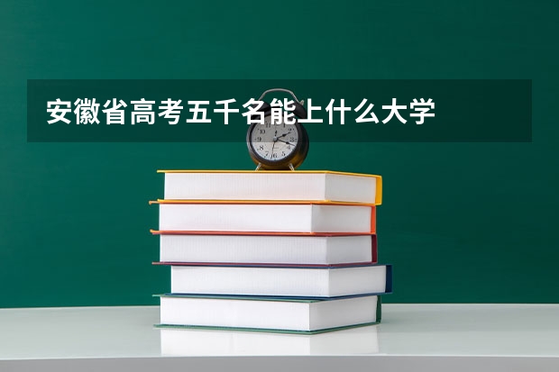 安徽省高考五千名能上什么大学
