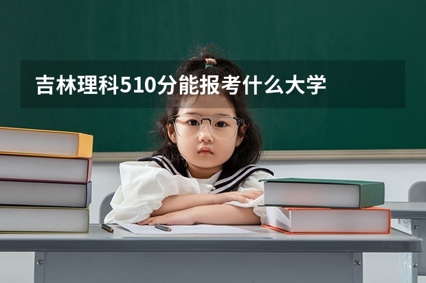 吉林理科510分能报考什么大学