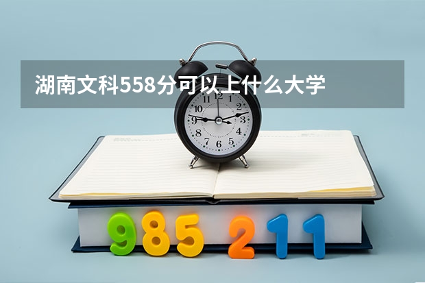 湖南文科558分可以上什么大学
