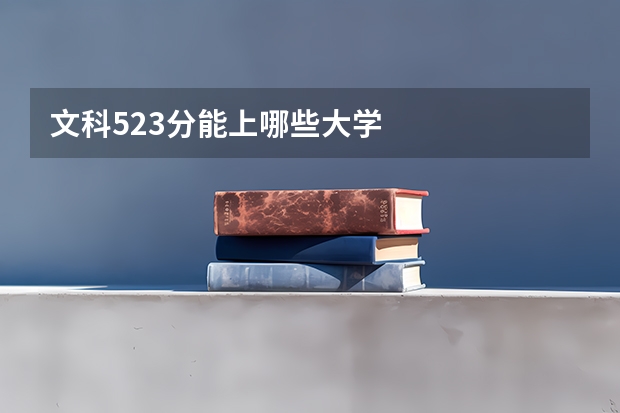 文科523分能上哪些大学