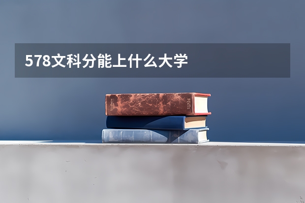578文科分能上什么大学