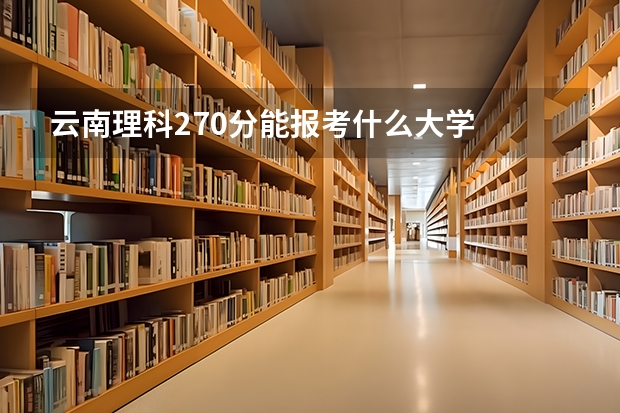 云南理科270分能报考什么大学