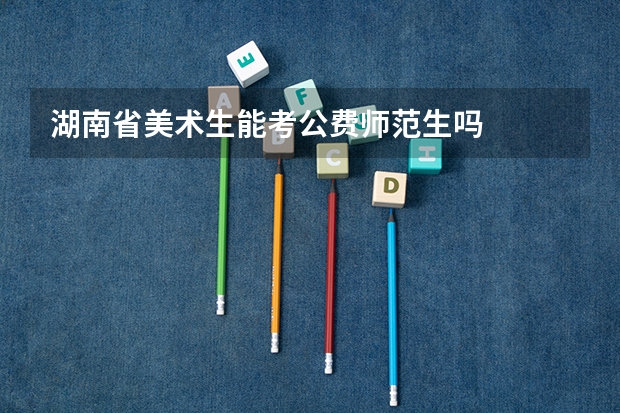 湖南省美术生能考公费师范生吗