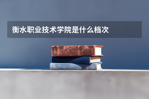 衡水职业技术学院是什么档次