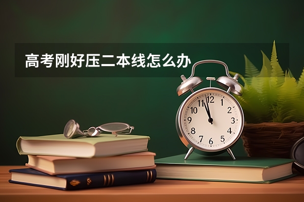 高考刚好压二本线怎么办
