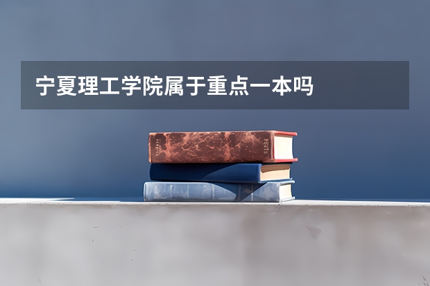 宁夏理工学院属于重点一本吗