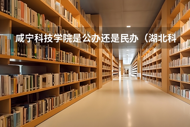 咸宁科技学院是公办还是民办（湖北科技学院咸宁校区是几本）
