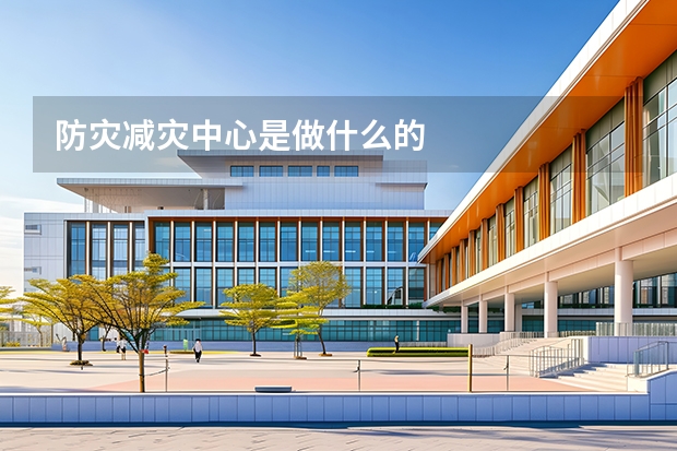 防灾减灾中心是做什么的