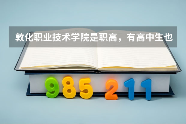 敦化职业技术学院是职高，有高中生也有中专生，可以成人教育那种，不算是大学学院吧？那为什么叫职业技术