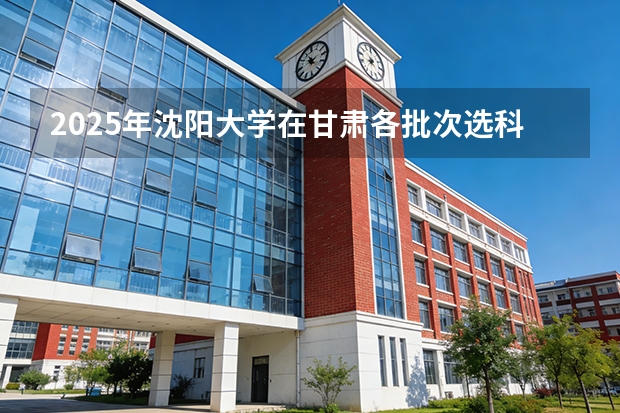 2025年沈阳大学在甘肃各批次选科要求（2026年参考）