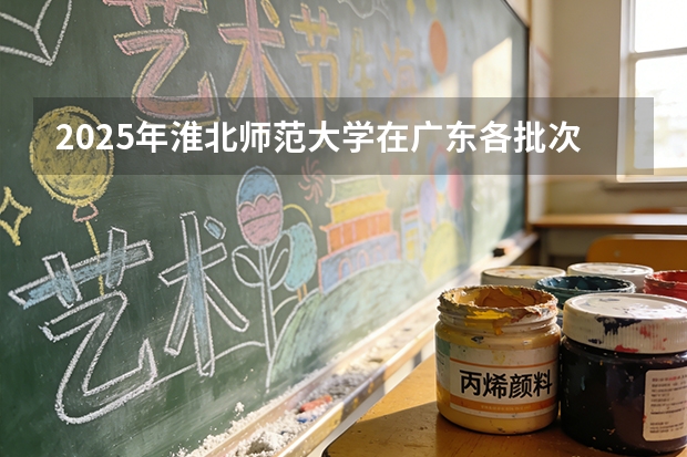 2025年淮北师范大学在广东各批次选科要求（2026年参考）