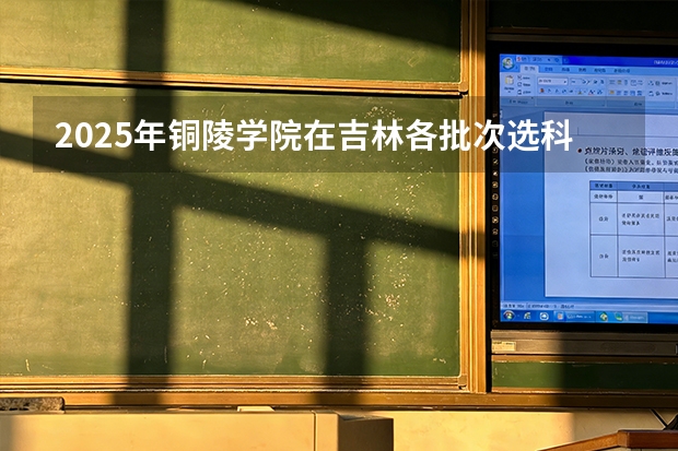 2025年铜陵学院在吉林各批次选科要求（2026年参考）