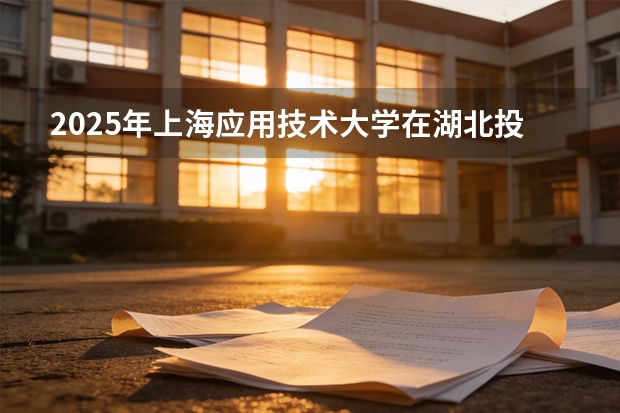 2025年上海应用技术大学在湖北投档分数线（2026年参考）