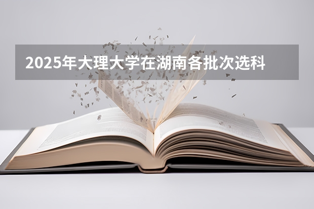 2025年大理大学在湖南各批次选科要求（2026年参考）