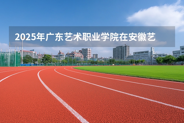 2025年广东艺术职业学院在安徽艺术类投档分数线（2026年参考）