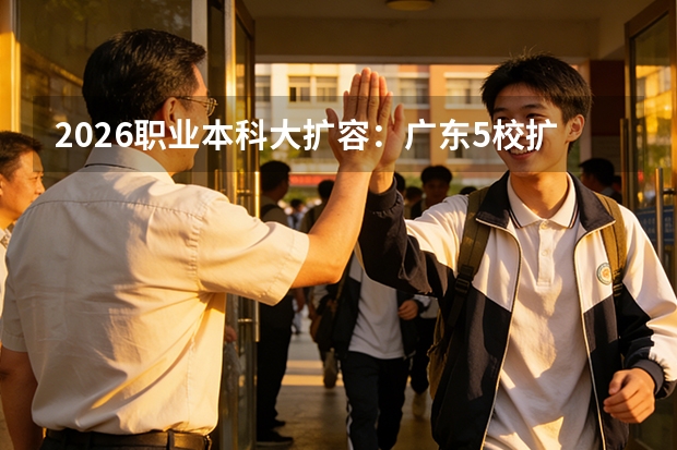 2026职业本科大扩容：广东5校扩招超200%，中等生迎来新机遇