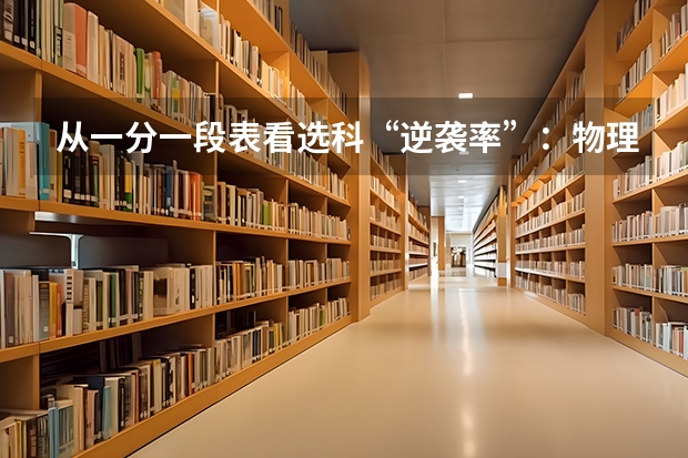 从一分一段表看选科“逆袭率”：物理生更易跨越本科线