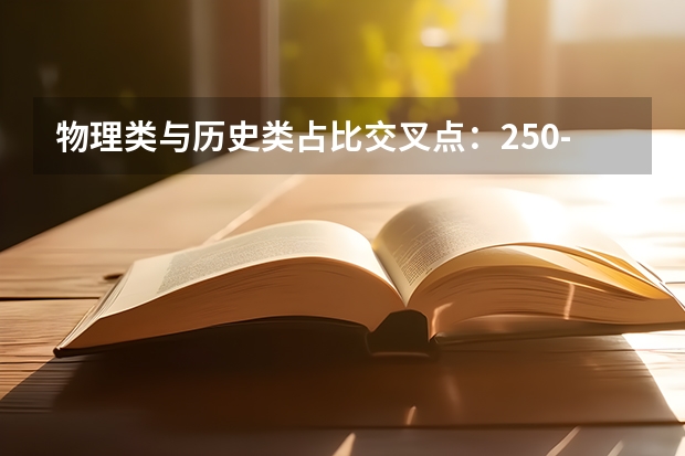 物理类与历史类占比交叉点：250-300分物理开始反超