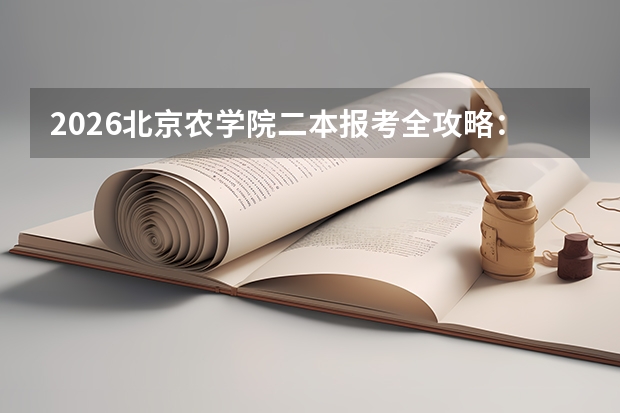 2026北京农学院二本报考全攻略：分数线预测、报到流程、生活费用、就业方向