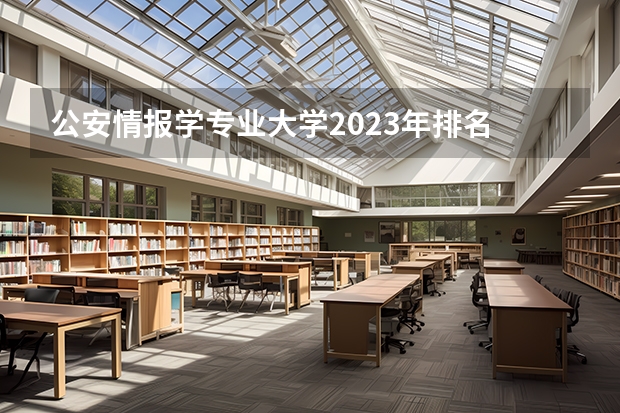 公安情报学专业大学2023年排名 2023年公安情报学专业前十名大学有哪些