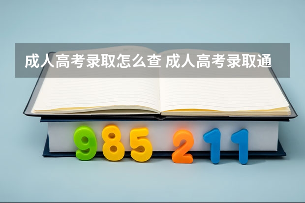 成人高考录取怎么查 成人高考录取通知怎么查询？