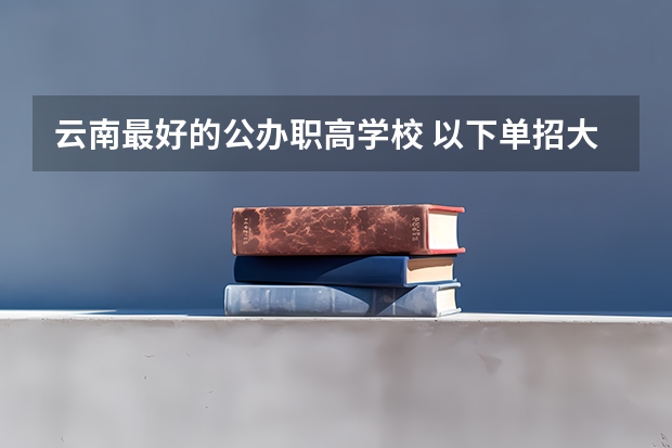 云南最好的公办职高学校 以下单招大学哪所环境好
