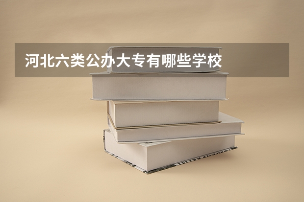 河北六类公办大专有哪些学校