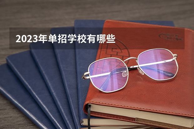 2023年单招学校有哪些